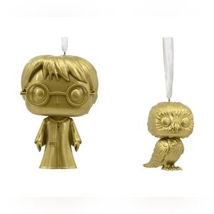 🆕 Hallmark Gold Edition Harry Potter & Hedwig Funko Pop! Christmas Ornaments